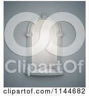 Clipart Of A 3d Illuminated Classical Wall Niche Royalty Free CGI Illustration