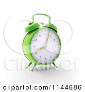 Poster, Art Print Of 3d Green Alarm Clock With Grass Hands