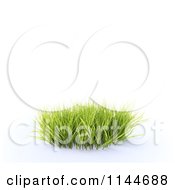 Clipart Of A 3d Patch Of Green Grass Royalty Free CGI Illustration