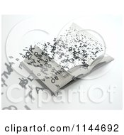 Clipart Of 3d Letters Flying Out Of An Open Book 2 Royalty Free CGI Illustration by Mopic