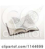 Poster, Art Print Of 3d Letters Flying Out Of An Open Book 1