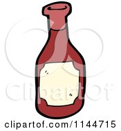 Cartoon Of A Ketchup Bottle Royalty Free Vector Clipart by lineartestpilot