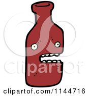 Cartoon Of A Ketchup Bottle Mascot Royalty Free Vector Clipart by lineartestpilot
