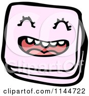 Cartoon Of A Piece Of Licorice Candy Mascot Royalty Free Vector Clipart