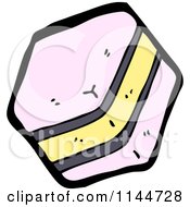 Cartoon Of A Piece Of Licorice Candy Royalty Free Vector Clipart