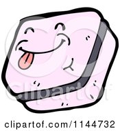 Cartoon Of A Piece Of Licorice Candy Mascot Royalty Free Vector Clipart