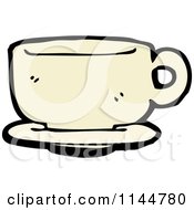 Cartoon Of A Beige Coffee Mug 1 Royalty Free Vector Clipart