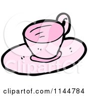 Poster, Art Print Of Pink Tea Cup And Saucer 2