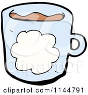 Poster, Art Print Of Blue Coffee Mug With A Cloud 1
