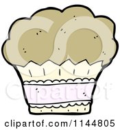 Cartoon Of A Muffin Royalty Free Vector Clipart by lineartestpilot