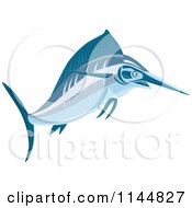 Poster, Art Print Of Blue Swordfish Leaping 1