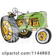 Poster, Art Print Of Retro Green Tractor