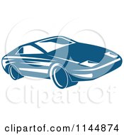 Poster, Art Print Of Retro Blue Sports Car