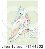 Poster, Art Print Of Fighting Samurai Warrior