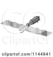 Clipart Of A Space Satellite Royalty Free Vector Illustration