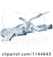 Clipart Of A Space Satellite Royalty Free Vector Illustration