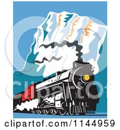 Poster, Art Print Of Retro Train In The Mountains 2