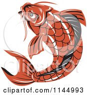 Poster, Art Print Of Retro Orange Koi Fish