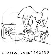 Poster, Art Print Of Black And White Girl Making Dough