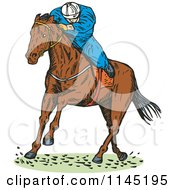Poster, Art Print Of Retro Derby Horse Race Jockey 2