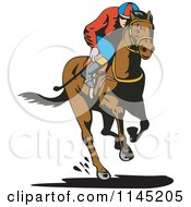 Poster, Art Print Of Derby Jockey Racing A Horse 1