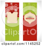 Poster, Art Print Of Tall Red And Green Christmas Banners