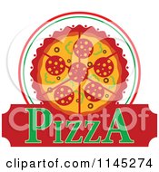 Poster, Art Print Of Pizza Pie Logo 4