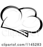 Clipart Of A Black And White Chefs Toque Hat 4 Royalty Free Vector Illustration