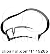 Clipart Of A Black And White Chefs Toque Hat 6 Royalty Free Vector Illustration