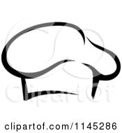 Clipart Of A Black And White Chefs Toque Hat 5 Royalty Free Vector Illustration