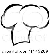 Clipart Of A Black And White Chefs Toque Hat 10 Royalty Free Vector Illustration