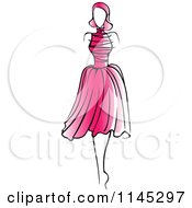Poster, Art Print Of Fashion Model In A Pink Dress 2