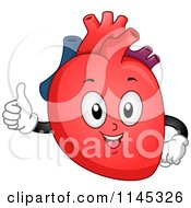 Human Heart Mascot Holding A Thumb Up