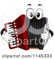 Poster, Art Print Of Musical Accordion Mascot Playing Itself