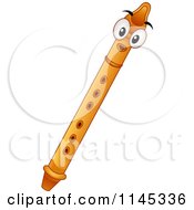 Cartoon Of A Flut Mascot Royalty Free Vector Clipart