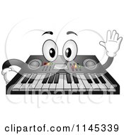 Waving Music Keyboard Mascot
