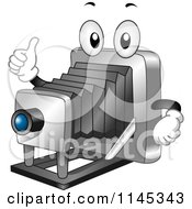 Poster, Art Print Of Vintage Plate Camera Mascot Holding A Thumb Up