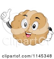 Poster, Art Print Of Biscuit Cookie Mascot Holding A Thumb Up