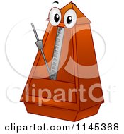 Cartoon Of A Metronome Mascot Royalty Free Vector Clipart