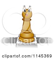 Poster, Art Print Of Happy Chess Pawn On A Board