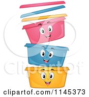 Poster, Art Print Of Happy Stackable Food Containers