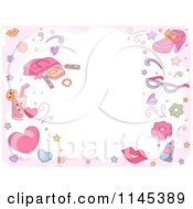 Poster, Art Print Of Girly Fashion Border With Copyspace