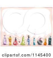 Background Of Perfume Bottles And Copyspace