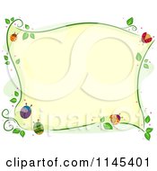 Poster, Art Print Of Border Of Colorful Ladybugs And Vines