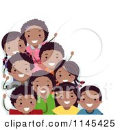 Poster, Art Print Of Group Of Happy Black Children