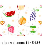 Poster, Art Print Of Seamless Pattern Of Fruits