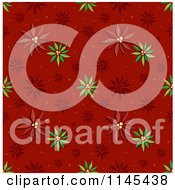 Seamless Pattern Of Poinsettias