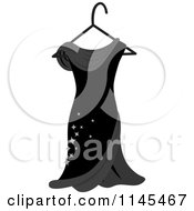 Poster, Art Print Of Black Dress With Sparkles On A Hanger