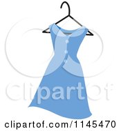 Poster, Art Print Of Blue Womans Dress On A Hanger
