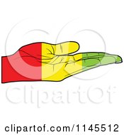 Poster, Art Print Of Guinea Flag Hand With Its Palm Facing Up